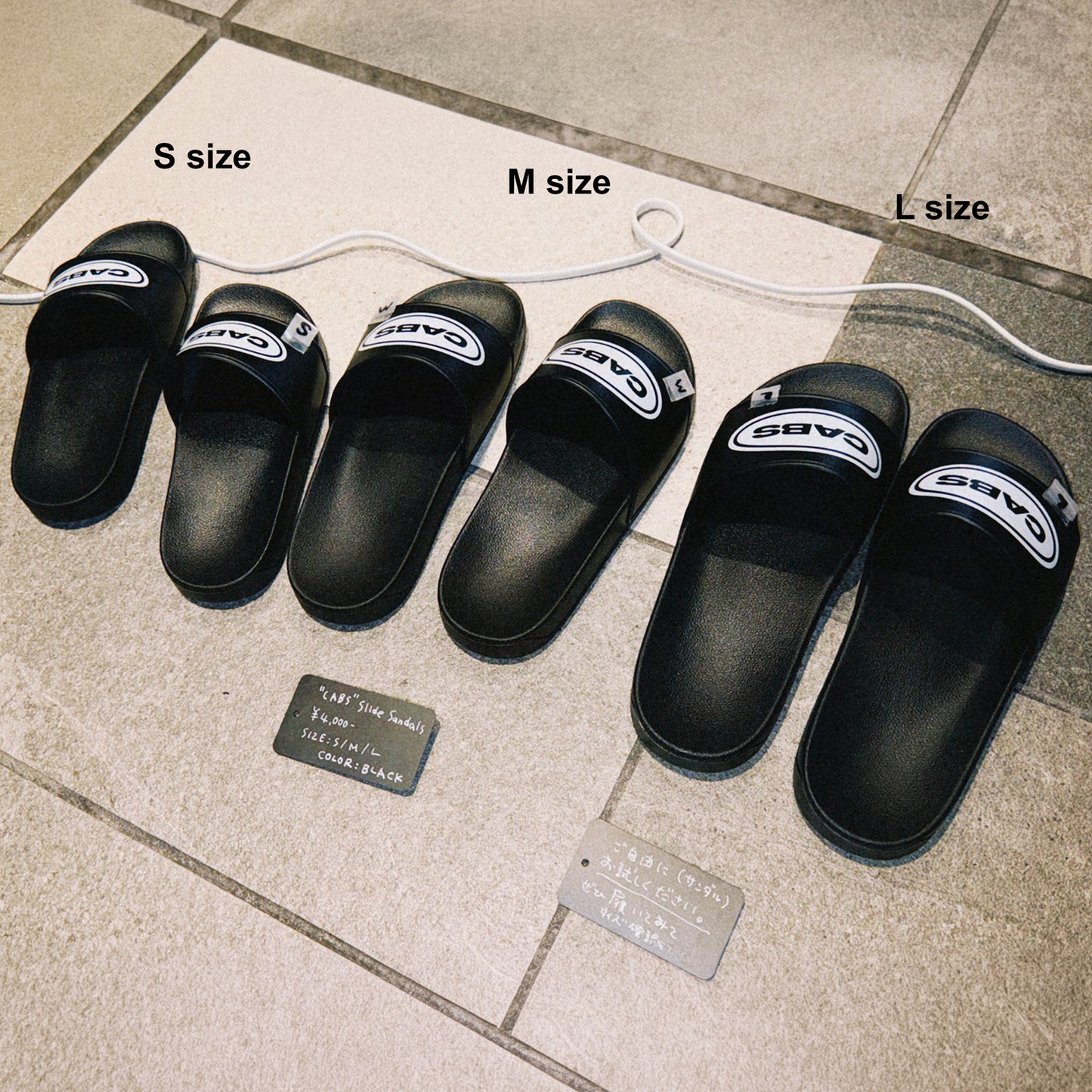 the cabs / “CABS” Slide Sandals